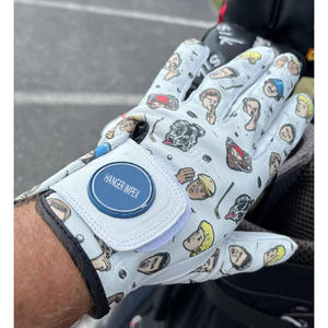 OEM por encargo de cuero genuino guantes de golf al por mayor de etiqueta privada de dedo completo guantes de golf de cuero - Product Image 2