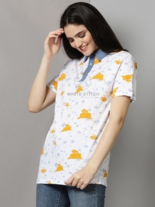 Wholesale Customization <b>Women's</b> Short Sleeve <b>Polos</b> <b>Shirts</b> High Street Comfortable Buttons Golf <b>Polos</b> <b>Shirts</b> for <b>Women's</b> OEM - Product Image 3