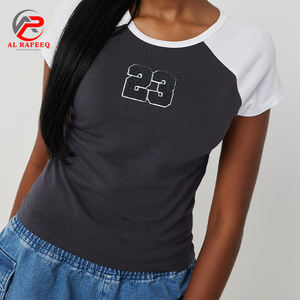 Venta caliente logotipo personalizado para hombre Chenille bordado camiseta moda camiseta con bordado de chenilla - Product Image 1