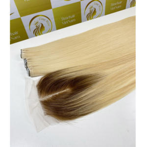 Blonde longue vietnamienne Bonestraight Weft Bundles Hot Trending All-Length Colors Prix de gros pour les extensions de cheveux humains - Product Image 1