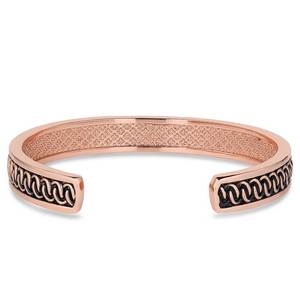 Bracelet manchette en laiton plaqué cuivre Artisan Aura Accessoires de bijoux artificiels de mariage/fiançailles pour femmes fabriqués en Inde - Product Image 1
