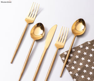 Juego de Cubiertos de acero inoxidable con logotipo personalizado, regalo de boda, espejo, cuchillo dorado, cuchara, tenedor, juego de cubiertos con caja de regalo - Product Image 3