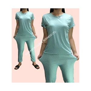 ชุดนอนของผู้หญิงชุด2024ผ้าฝ้าย100% เก็บความร้อนคุณภาพสูงทันสมัยดีไซน์ล่าสุด - Product Image 4