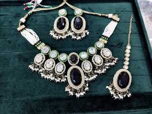 Ensembles de bijoux de mariée indiens de conception de mode de nouveau modèle pour le collier de robe de mariage de femmes - Product Image 5