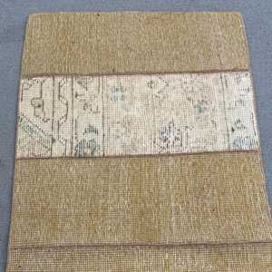 Tapis turc 1,6 x 3,9 pieds, petit tapis vintage, tapis à motifs floraux marron - Product Image 5