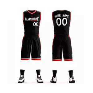 Service OEM ODM de tissu d'anti-odeur de logo personnalisé d'usure de basket-ball d'équipe toutes les tailles disponibles - Product Image 1