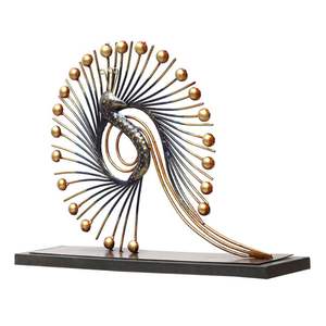 Figuras de metal de pájaro pavo real para decoración del hogar - Product Image 5