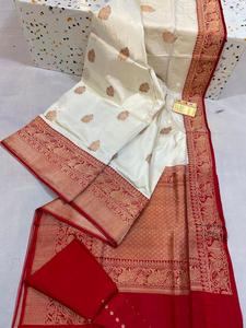 Sarees de seda brocados hechos a medida disponibles con certificación de seda pura ideales para reventa por Diseñadores de ropa - Product Image 4