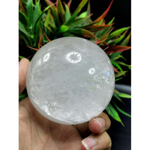 Sphère/boule de pierre de quartz clair naturel incroyablement magnifique - Guérison énergétique/Reiki/cristal - Diamètre de 3 pouces (7,5 cm) et 565 g (1,24 lb) - Product Image 2