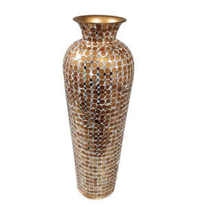 Jarrón de metal Vintage para habitación festiva, maceta de aluminio de diseño moderno recién llegada - Product Image 3