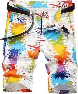 <b>Men's</b> Casual Solid Printed <b>Slim</b> Fit Woolen <b>Shorts</b> with Custom Color & OEM Service Best Quality Anti-Wrinkle Quick Dry Breathable - Product Image 4