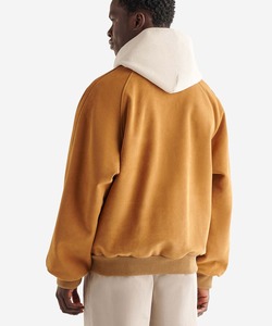 Chaqueta bomber acolchada de lona informal de invierno con capucha cómoda personalizada para hombre con cremallera frontal y servicio OEM - Product Image 2