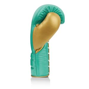 Gants de boxe classiques en cuir de vache personnalisés de haute qualité Gants de combat à lacets avec caractéristiques extensibles et de préhension - Product Image 2
