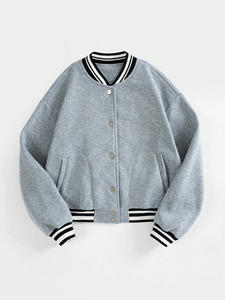 OEM Unisex Varsity <b>Jacket</b> Women's Breathable Letterman <b>Jacket</b> Custom Embroidery <b>Quilted</b> Leather Sleeves Long Nylon Spandex - Product Image 4