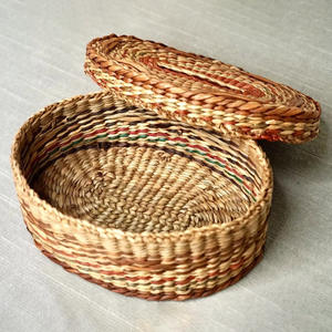 Boîtes de rangement pour l'organisation de la maison et du bureau bacs colorés en jonc de mer avec le prix le moins cher personnalisation OEM accepter - Product Image 1