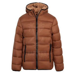Veste d'hiver en duvet à manches longues personnalisée pour hommes avec col montant style High Street et dernier modèle - Product Image 1