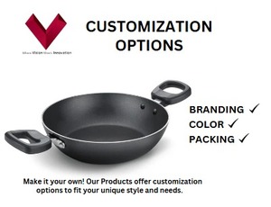 Vente en gros Venus Double-Coated Iron Kadhai Pots en verre antiadhésif à manche en acier inoxydable Petits ensembles - Product Image 3