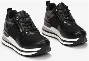 Baskets de luxe en cuir noir de haute qualité pour femmes confortables à la mode pour tous les styles Produit populaire - Product Image 5