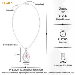 Pendentif en argent fait main Meconi avec CZ rose, chaîne en platine, breloques religieuses, forme diamant taille émeraude, matériau or rose - Product Image 5
