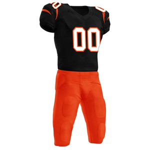 Uniforme de football américain pour équipe adulte en gros, col en V, ajusté, en sergé, uniforme de football américain pour les jeunes - Product Image 2