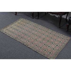 Alfombra turca de lana Beige Vintage, alfombra de tejido plano de 3,1x5,9 pies con patrón de retazos para decoraciones de sala de estar o uso en pasillos - Product Image 2