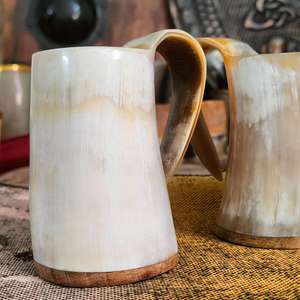 Handmade Rustic Horn Mug Authentic Eco-Friendly Natural Drinkware, Durable Stylish Cup, Perfect for Coffee, Tea, <b>Whisky</b>, Party - Product Image 3