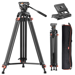 Navidad limitada <span class=keywords><strong>COMAN</strong></span> FF16LS Q6 aleación de aluminio profesional Video trípode resistente Cámara Video soporte trípode - Product Image 2