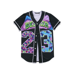 Camiseta de béisbol con diseño deportivo para hombre, ropa deportiva personalizable, material suave, con estampado allover, por sublimación, OEM - Product Image 4