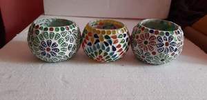 Unique Candle Jar the Purple Tree Glass Mosaic <b>Tealight</b> Candle <b>Holder</b> for Diwali Decor, Christmas Decor, Diwali Decoration - Product Image 5