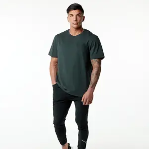 OEM Custom Manufacturer 2024 Men gym clothing top full sleeve t shirt long line hip hop men's long sleeved t shirts