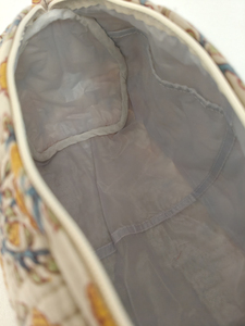 Handmade Quilted Cotton Indian for Toiletry Pouch Large Capacity Travel Makeup Organizer Brown <b>Leaf</b> Hand Block Print - Product Image 6