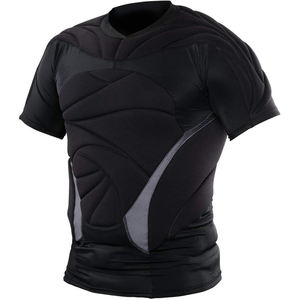 Chemise de performance rembourrée pour hommes, protection de la poitrine, entraînement, vêtements de sport, vêtements de fitness, vente en gros - Product Image 4