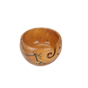 Fabriqué à la main Lichtenberg Figure bol de fil en bois tricot Crochet cadeau Crochet organisateur fil bol fonctionnel cadeau de noël - Product Image 5