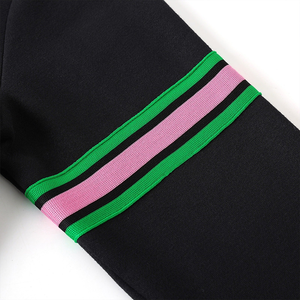 Sudadera bordada AKA personalizada, jersey de cuello redondo, dobladillo acanalado, puños, bolsillo de canguro, Sudadera con capucha a rayas de bloque de Color para invierno - Product Image 4