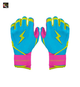 High Quality BRUCE BOLT Style Batting Long Cuffs Gloves for Baseball Premium Cabretta Leather - Product Image 1
