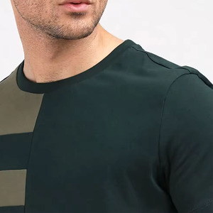 Nueva llegada 100% tela de algodón tasa razonable o cuello media manga logotipo personalizado hombres camiseta de moda - Product Image 6