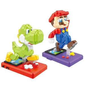 For Super Mario Yoshi Micro Blok Set <b>Plastic</b> ABS Figurinas <b>Block</b> Set - Product Image 1