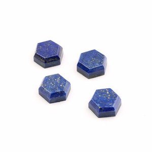 Piedra preciosa de cuarzo suelta cabujón de lapislázuli Natural de corte doble paso Hexagonal liso de 12mm al por mayor para la fabricación de joyas - Product Image 5