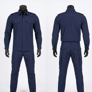 Uniforme de sécurité tactique noir en polycoton premium 240 GSM, tenue de patrouille avec poches cargo, uniforme de garde de sécurité - Product Image 6