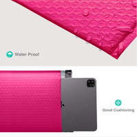 Enveloppe d'expédition en polybulle rose recyclée biodégradable avec logo personnalisé, pochette express RTS