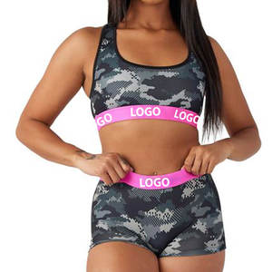 Haute qualité Gym Sport soutien-gorge et Scrunch Butt Shorts ensembles Crossover V Cut taille haute Shorts pantalons Fitness Yoga ensembles OEM - Product Image 4