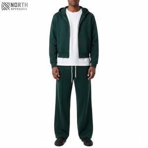 Ropa al por mayor, chándales lisos, sudaderas con capucha de lana Unisex, sudadera y joggers, sudaderas con capucha de gran tamaño, conjunto de 2 piezas para hombres - Product Image 1