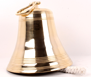 Cloche de bateau nautique en laiton faite à la main de vente chaude cloche en laiton suspendue sur mesure avec cloche en laiton de polissage doré brillant - Product Image 6