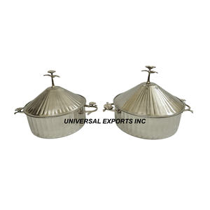 Wooden Sticker Design Hotpot Excellent Quality Handmade Casserole Classic Stylish Wholesale Metal <b>Food</b> <b>Warmer</b> - Product Image 4