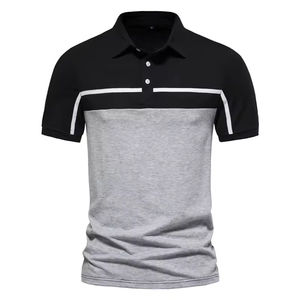 Polo de hombre de alta calidad de talla grande con logotipo personalizado al por mayor, camisetas de manga corta informales de negocios europeas y americanas - Product Image 6