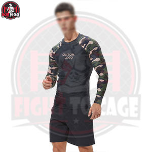 Rashguard MMA pour hommes, imprimé par sublimation, qualité supérieure, prix compétitif, OEM, personnalisable, séchage rapide, manches longues, tissu 220g - Product Image 5