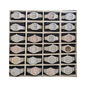 Millionaire Luxury Quartz Digital Classic Fashion Watch VVS Moissanite Diamond Banda de acero inoxidable Cristal de zafiro Personalizado Unisex - Product Image 2