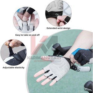 Guantes de Ciclismo para Hombre, Acolchado de 5 mm, Transpirables, Antideslizantes, Medios Dedos, para Mayor Agarre y Comodidad, Ligeros - Product Image 4