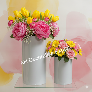 Juego de Cajas de Flores Cilíndricas de Metal Multicolores al por Mayor, Contenedores Portátiles Modernos con Acabado Mate para Floristas y Decoración del Hogar - Product Image 6