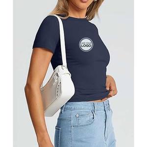 Tops cortos para mujer Verano de moda Camisetas ajustadas 2024 Slim Fit - Product Image 4